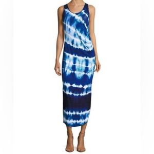 Lord & Taylor Shibori Dolphin Hem Tank Dress